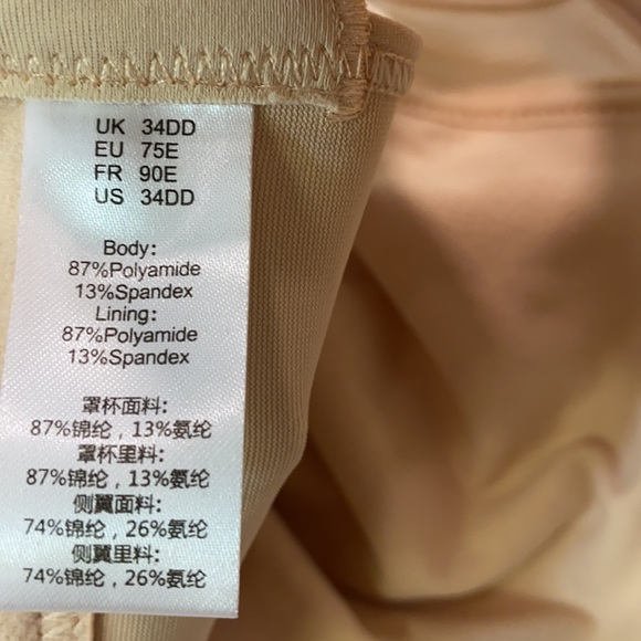 Tan 34DD Bra X-Tra Support/Sports Bra - Picture 6 of 6